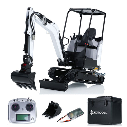JX Model 1/14 E20 RC Hydraulic Excavator Mini Remote Control Digger with I6S Radio System 4CH Reversing Valve Sounds Light