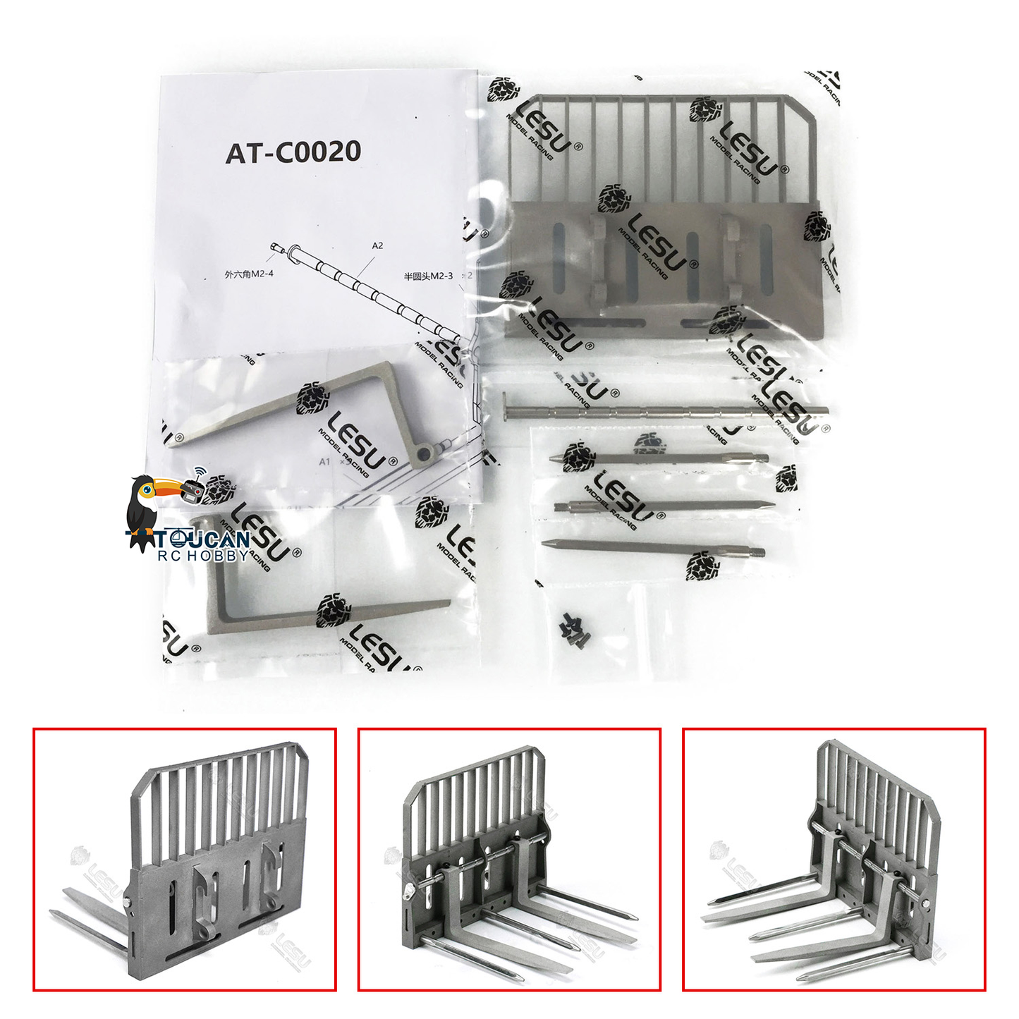 EN STOCK LESU 1/14 Aoue-LT5 Chargeur hydraulique RC à chenilles KIT Skid-Steer B0008