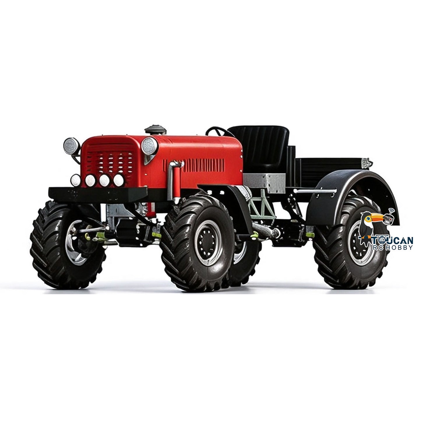 MD 4WD 1/10 Metal RC Tractor MD009 Remote Control Off Road Car Dual Motor Winch Axles Diff Lock Radio Light System No Battery