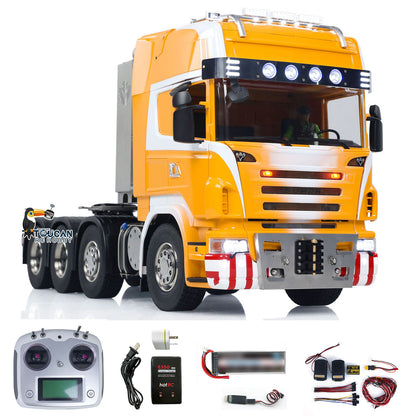 Camion tracteur télécommandé 1/14 8x8 RTR R620 en métal avec boîte de vitesses à 3 vitesses