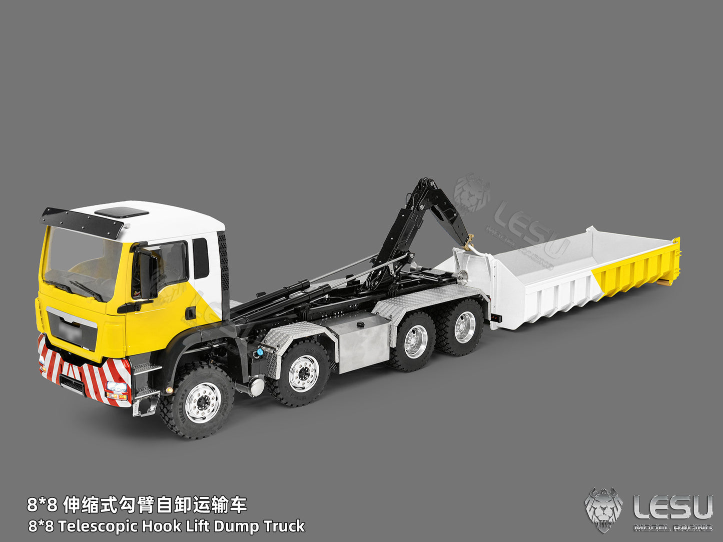 Deposit New Product Pre-order LESU 1/14 Metal 8x8 Roll-Off Truck Full Dump RC Construction Vehicle