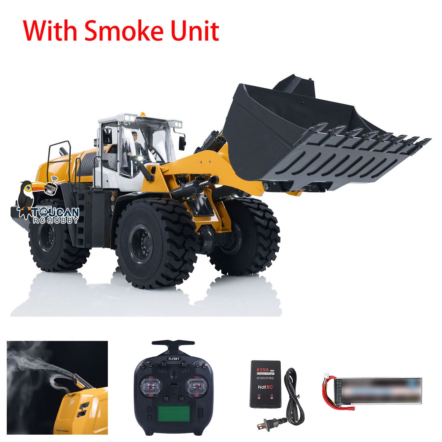 XDRC 1/14 Metal RTR RC Hydraulic 580 Wheeled Loader With Smoke System