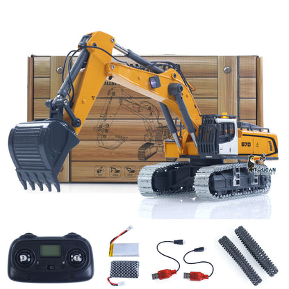 1/50 RC Excavator K970 Engineering Vehicle Remote Control Electric Lifting Digger Metal Bucket Tracks Light Sound RTR Battery