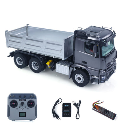 1/14 2.4G Remote Control Electric Lifting Dumper 5702 Model 6*6 Tipper Vehicle 2Speed Sound Light Motor RTR Car Gifts Adults
