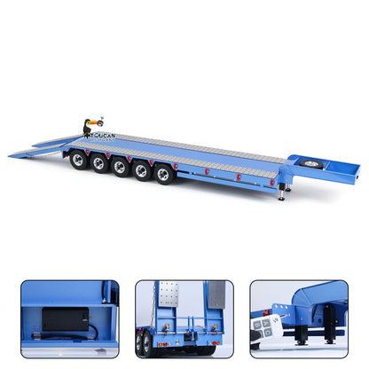 5 Axles Metal Semi-trailer for 1/14 RC Tractor Dumper