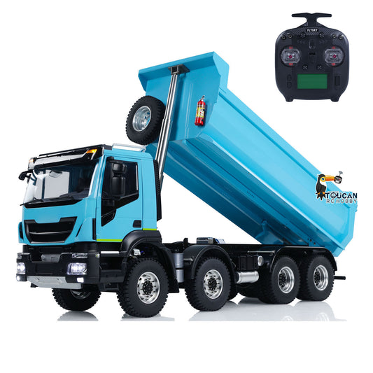 1/14 Metall 8x4 PNP Hydraulischer RC-LKW-Dumper mit 2-Gang-Getriebe, Sound- und Lichtsystem