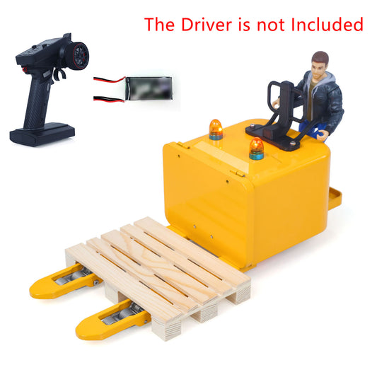 US Stock 1/14 Electric Remote Control Reach Forklift Hobbywing ESC Servo Motor Ready to Run Warehouse RC Model Collection Warning Light
