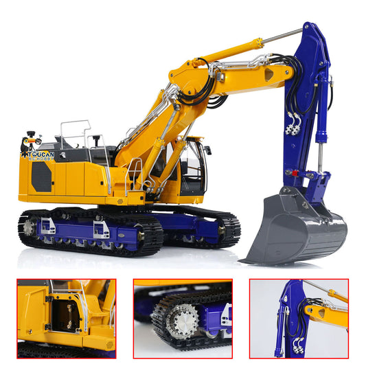 LESU 1/14 3-bras Aoue-LR945 RC Pelle hydraulique PNP Modèle Système d'éclairage