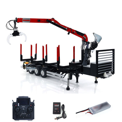 LESU 1/14 Hydraulic Metal Timber Crane RC Trailer