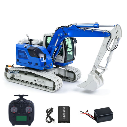 1/14 Metal 2Arms RC Hydraulic Tracked Excavator JDM-208 R920 Radio Control Digger Engineering Vehicle Sound System Battery
