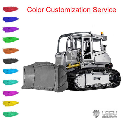 IN STOCK LESU 1:14 RC Hydraulic Bulldozer Aoue 850K Black Track Dozer