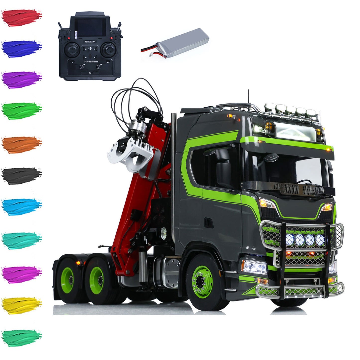 Toucan Metal 6X6 Chassis 1/14 RC Tractor Truck 770S Hydraulic Crane DIY Lorry