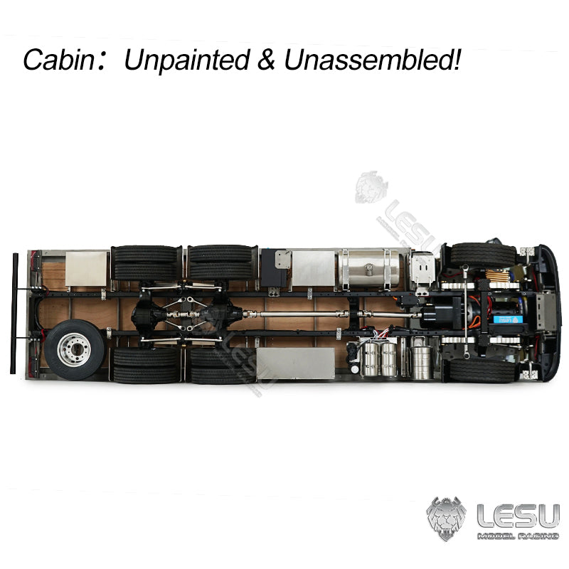 LESU 1/14 RC Flatbed Timber Truck Remote Control Lorry Car 6x4 Metal Chassis RWD Model Vehicle Light Sound Motor 2Speed