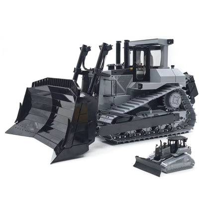 1/14 Metal RC Hydraulic Bulldozer DXR2 Light System Openable Door Remote Control Construction Vehicle JDM-98 Ultra Flysky Radio