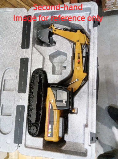 Second Hand US Stock HUINA New Upgrade 580 1/14 Metal Excavator Model Engineering Vehicle Electric Ball Grabber 360 Rotating Shear Claw Sound Lights
