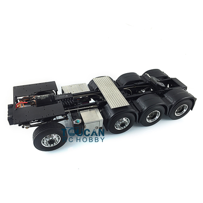 TOUCAN RC HOBBY LESU Metal RC Assembled Heavy-duty Chassis for 1/14 Scale 1851 3363 Tractor Truck 3 Speed Transmission Highline Equipment Rack Truck UpgradeParts