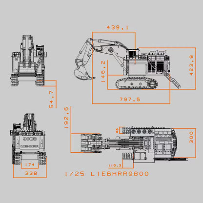 1/25 R9800 RTR RC Hydraulikbagger