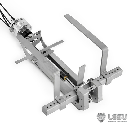 LESU 1/14 Metal RC Hydraulic Crane Attachments for Dump Truck Orange Peel Grab Clamshell Bucket Fork Brick Clamp Rotary Cylinder