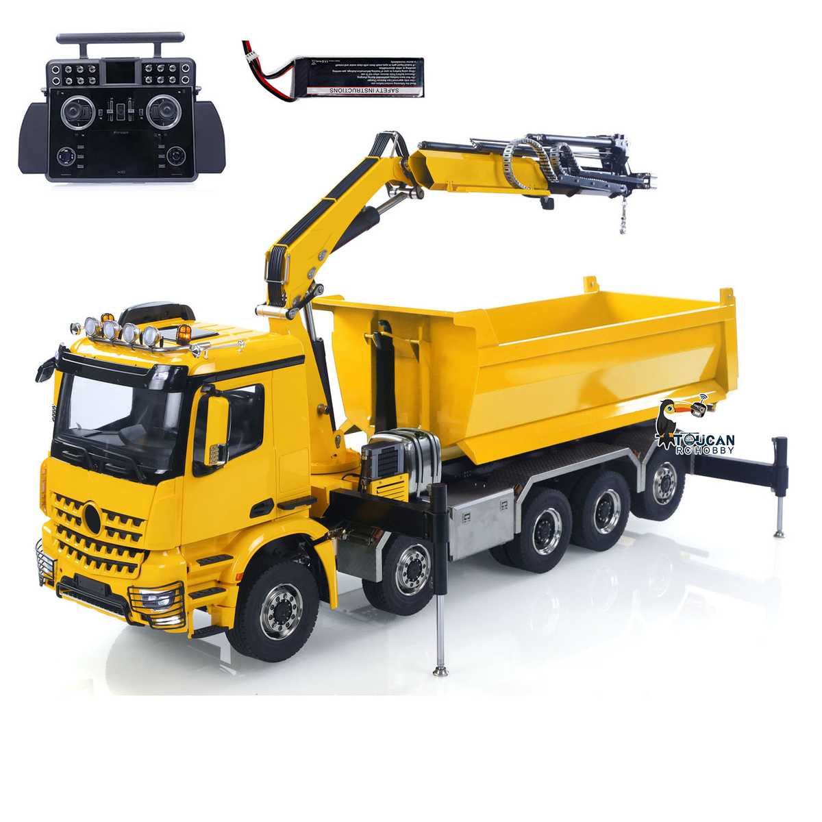 10x10 1/14 RC Hydraulikkran LKW Volldumper RTR XRLite Radio