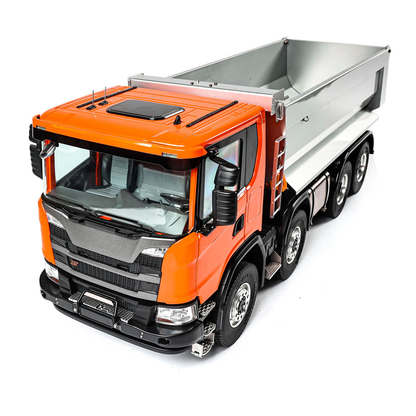 Double E 1/14 8X8 Remote Control Hydraulic Dump Truck 2Speed RC Model Tipper Metal Chassis Differential Lock FLYSKY ST8 Radio