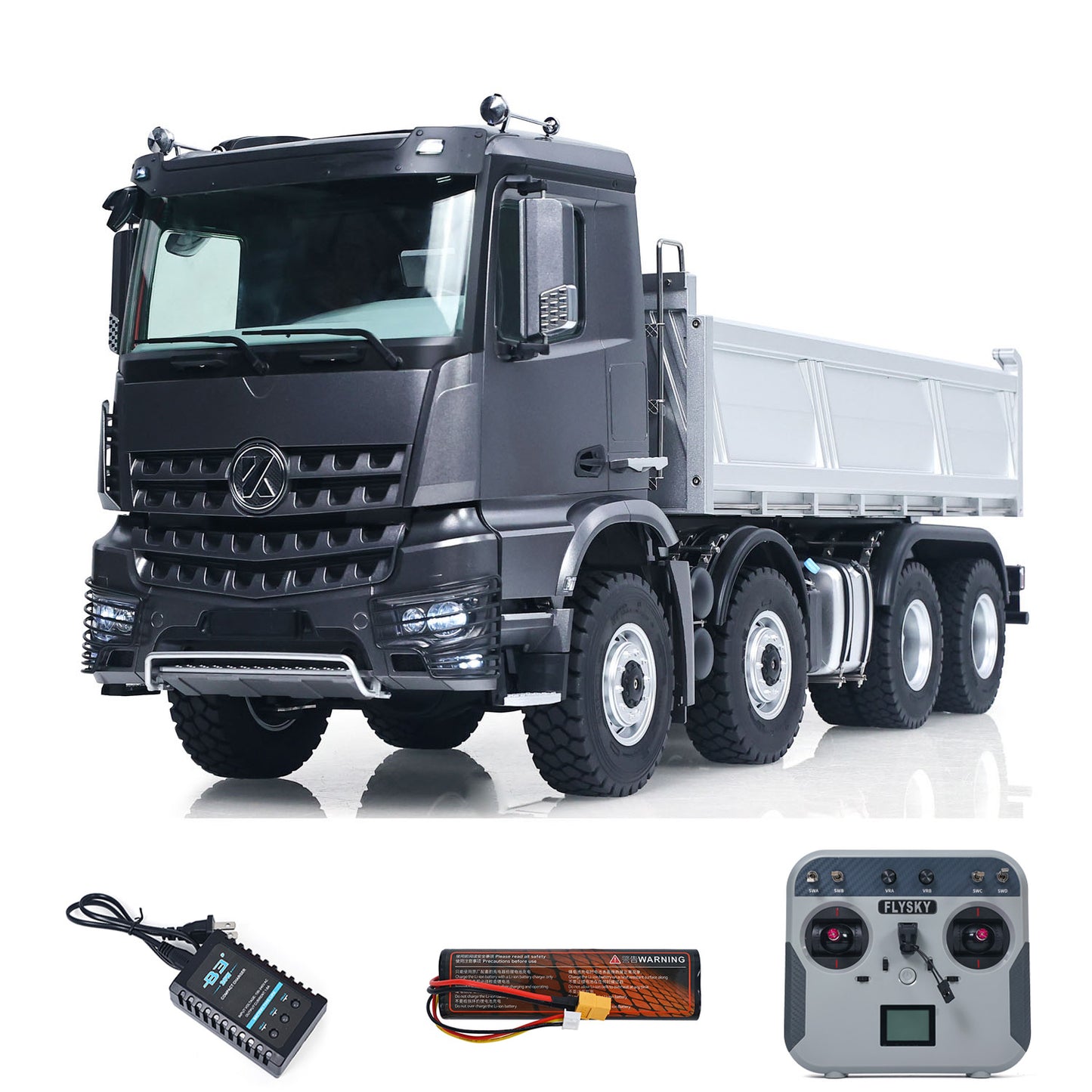 US Stock RTR Kabolite 8X8 1/14 RC Dump Truck K5703 Electric Lifting Remote Control Tipper Model 2Speed Gearbox Lights Sound System