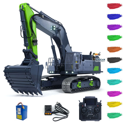 RTR 1/12 Remote Control Hydraulic Excavator 395F Heavy Duty Machine Metal 6CH Valves RC Digger Brushless Motor ESC Quick Coupler