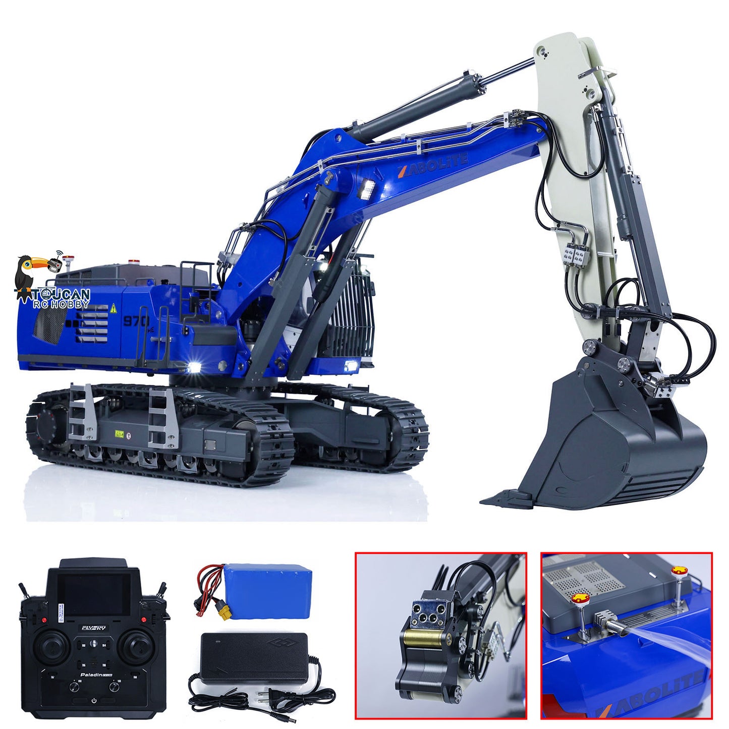 Excavatrice hydraulique en métal Kabolite K970 100S Pro 1/14 RC RTR