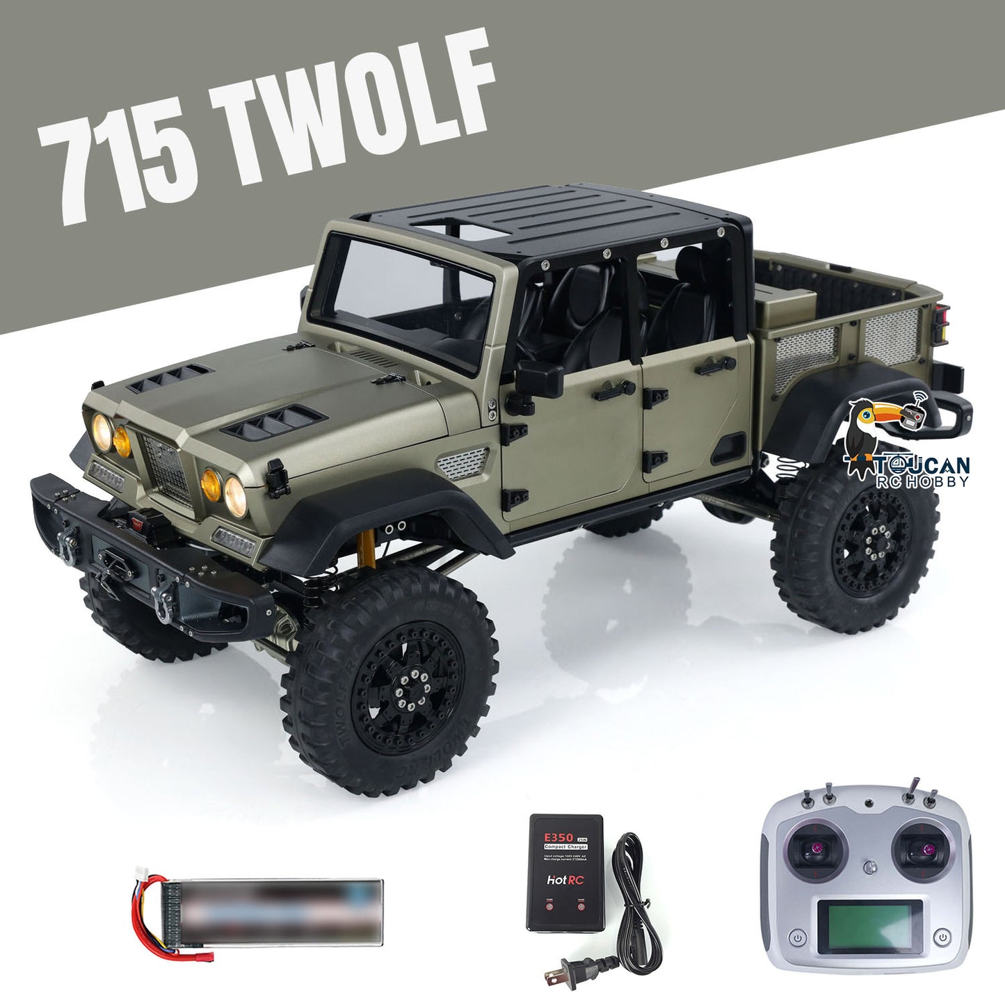 RTR TWOLF 1/10 TW-715 RC Off-road Metal Crawler Climb Truck