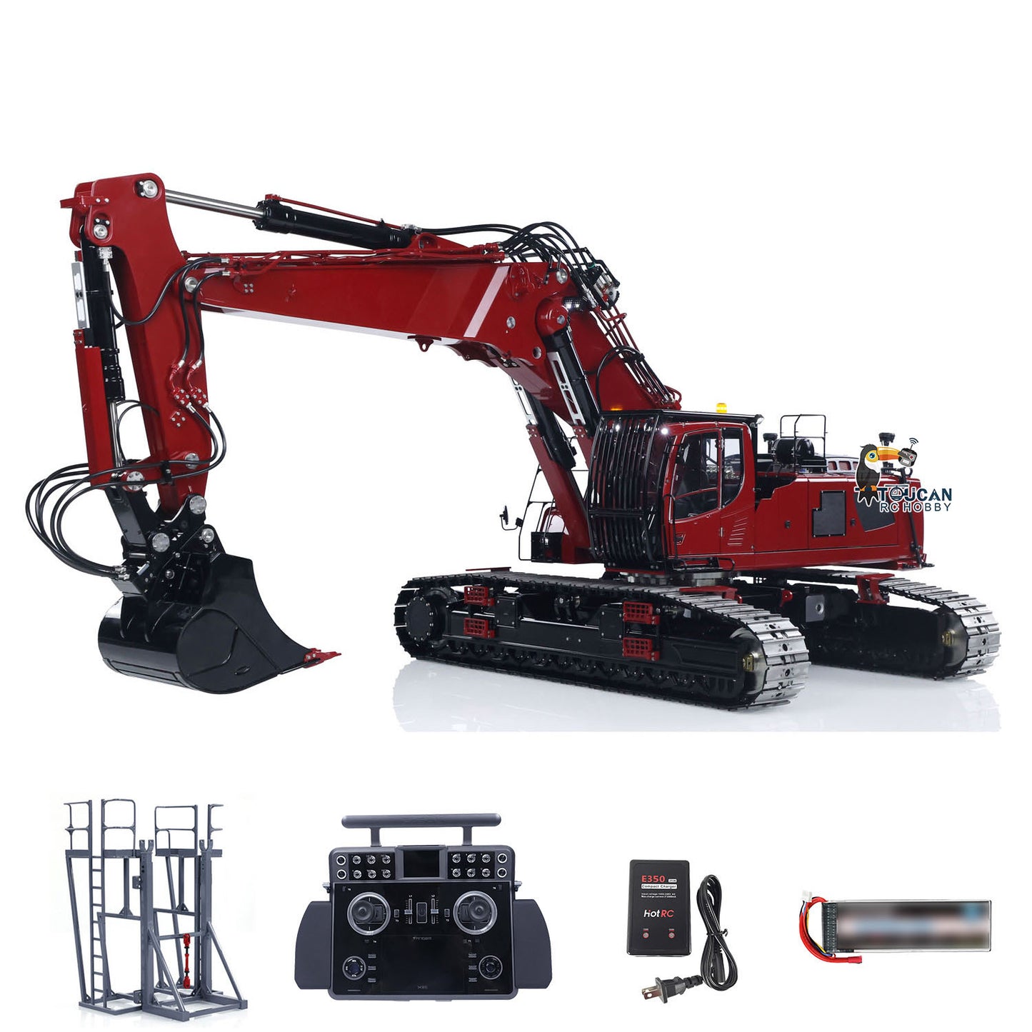 LESU LR960 Remote Control Digger 1/14 RC Full Hydraulic Excavator RTR Construction Vehicle Light Sound Smoke Unit Frsky XE Radio