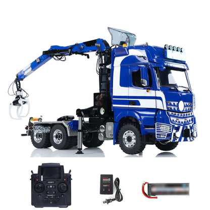Unitru 03 RTR 3363 1/14 Radio Controlled Tractor Truck Metal Chassis Hydraulic Timber Crane 6X6 RC Lorry Car Smoke PL18EV