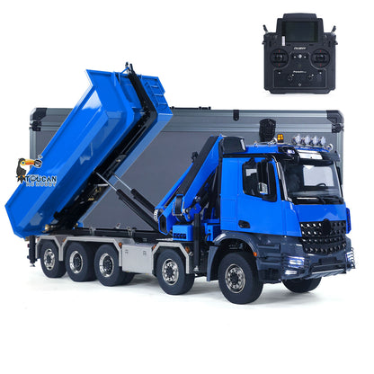 1/14 10x10 RC Hydraulic Full Dump Crane Truck U-shaped Bucket