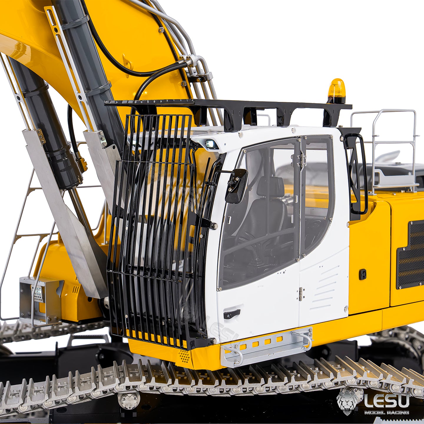 Metal LESU 1/14 RC Hydraulic Excavator 2 Arms LR956 Remote Control Digger Model 4MPA Dual Pumps Light 3S Battery PL18EV LITE