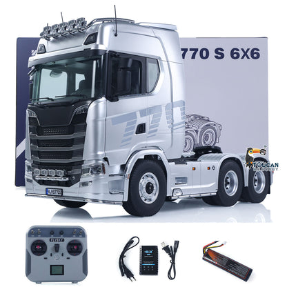US STOCK 1/14 KABOLITE RC Tractor Car 770S 100 6x6 Romote Control Truck 2Speed Gearbox Differential Lock Vehicle 6WD Sound Light Model