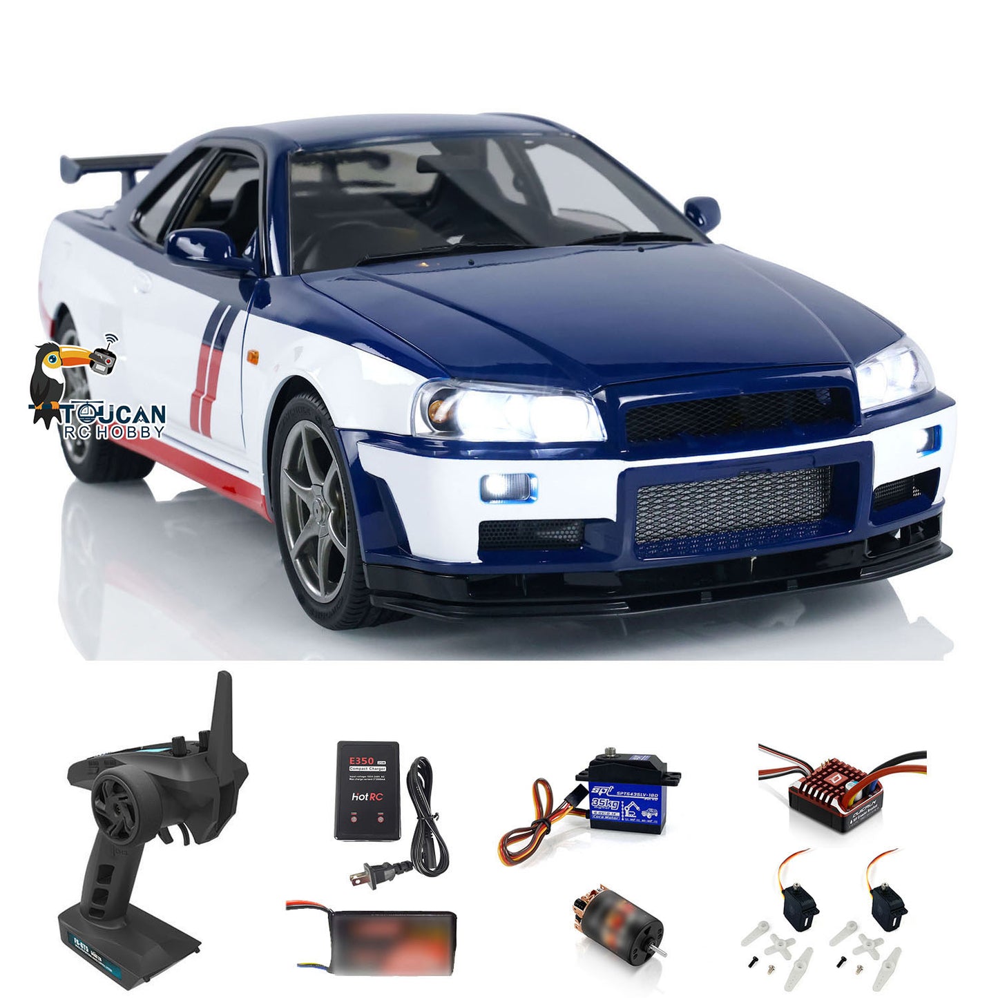 IN STOCK Capo 1/8 RTR 4x4 4WD R34 Assembled Painted RC Racing Drifting Car With Brushed Motor ESC