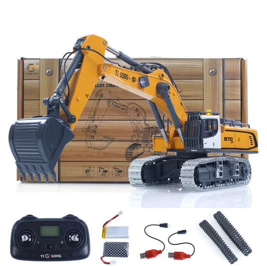 Fast Shipping 1/50 RC Excavator K970 Engineering Vehicle Remote Control Electric Lifting Digger Metal Bucket Tracks Light Sound RTR Battery