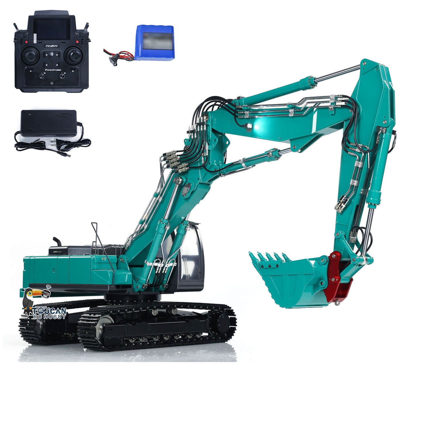 EN STOCK Kabolite Metal 1/14 RTR RC Excavatrice hydraulique Digger K350-200 avec système sonore