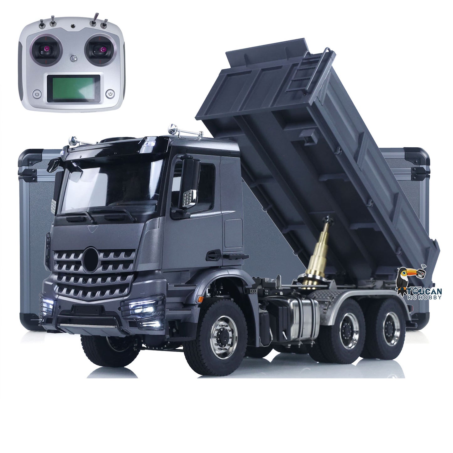 1/14 6x6 Hydraulischer RC Muldenkipper Metall Kipper Auto FlySky I6S