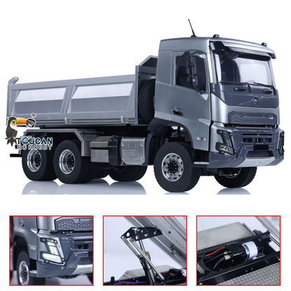 AUF LAGER Double E 1/14 6x6 E115 Volvo FMX Hydraulischer RTR RC Muldenkipper