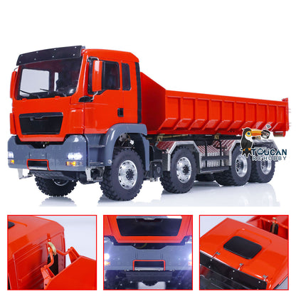 LESU 1/14 MAN TGS Painted Unassembled 8x8 Hydraulic RC Roll On/Off Dumper Truck Tipper 20160901