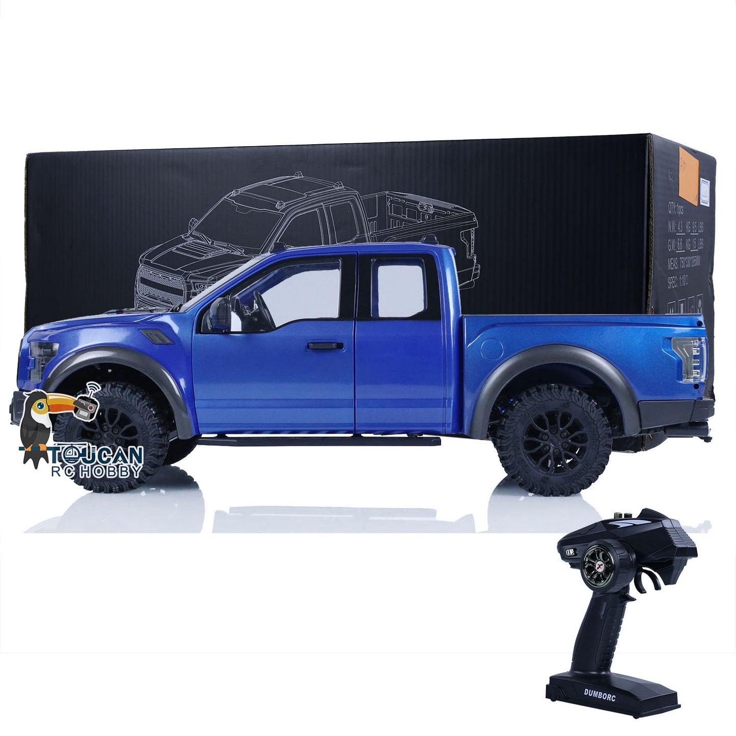 JDModel 1/10 F150 RC Racing Crawler Car Blue ARTR Version