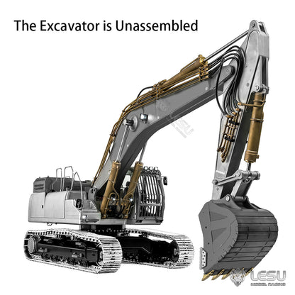 LESU SK500 1/14 Metal RC Hydraulic Digger B0018 Unassembled Excavator with 6CH Reversing Valve Light System for RC Model Builders