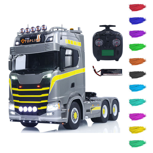 TOUCAN 1/14 RC Tractor Truck 770S RTR 3Speed Lorry 6X6 Metal Chassis Axle Locks Smoke Sound Light Chassis Suspension ST8 Battery