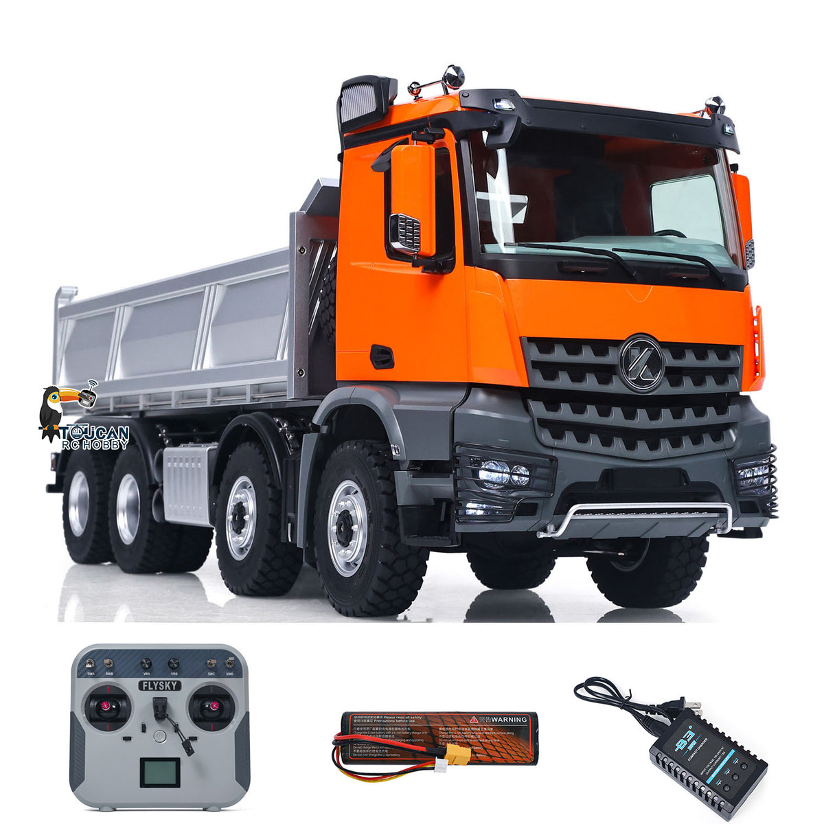 Fast Shipping Kabolite 1/14 Electric RC Dump Truck K5703 8X8 Remote Control Tipper Model 2Speed Transmission Lights Sounds Battery Charger