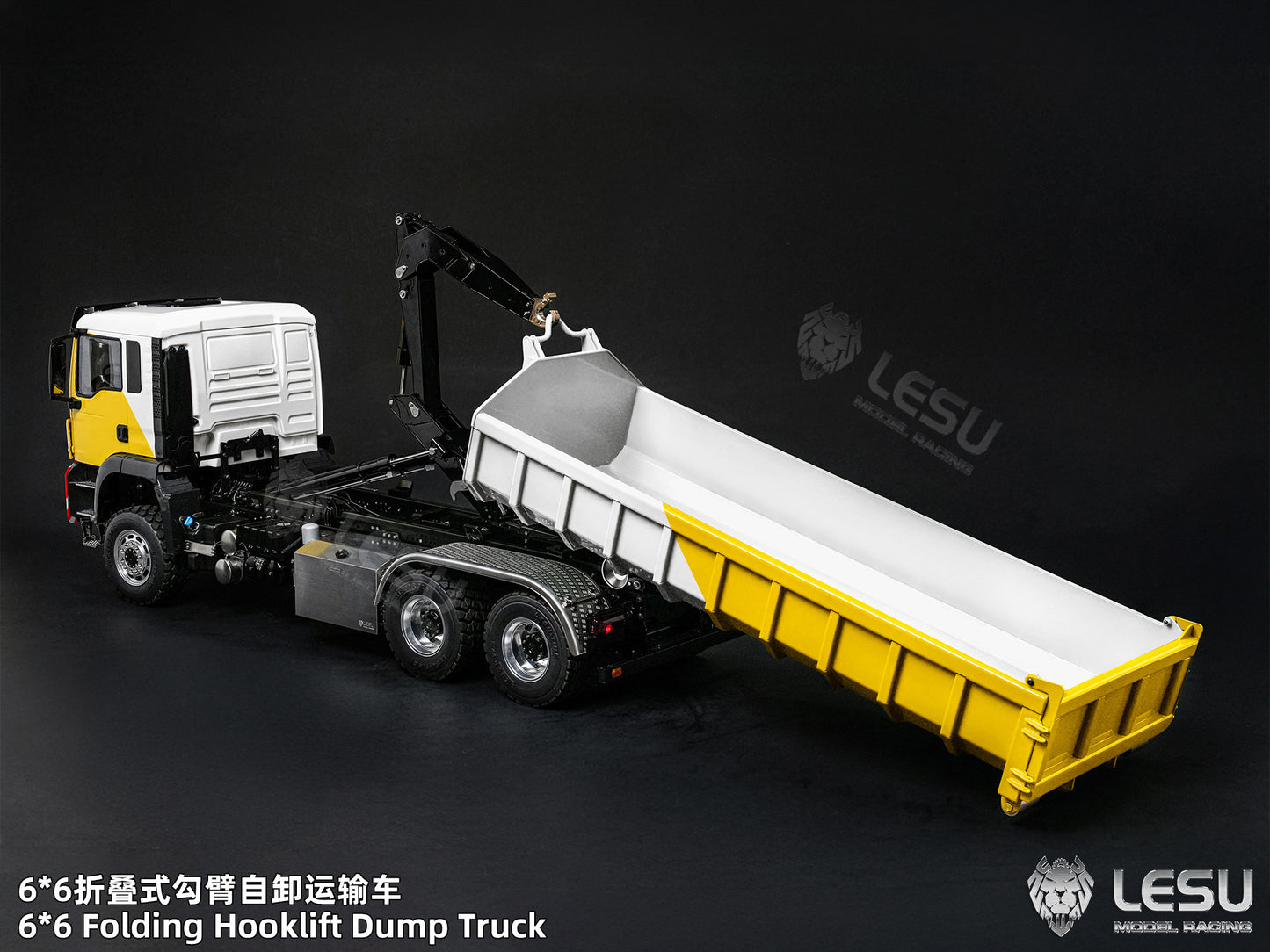 Deposit New Product Pre-order LESU 1/14 Metal 6x6 Roll-Off Dump Truck RC Construction Vehicle