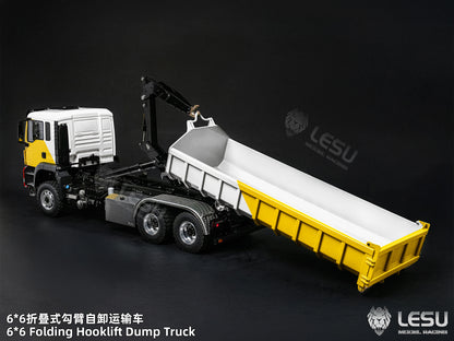 Deposit New Product Pre-order LESU 1/14 Metal 6x6 Roll-Off Dump Truck RC Construction Vehicle