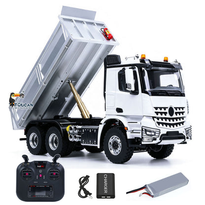 6X6 Metal Chassis 3348 RC Hydraulic Dumper 1/14 Radio Controlled Tipper NO Lock Light Sound Radio Battery Construction Truck RTR