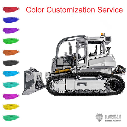 IN STOCK LESU 1:14 RC Hydraulic Bulldozer Aoue 850K Black Track Dozer