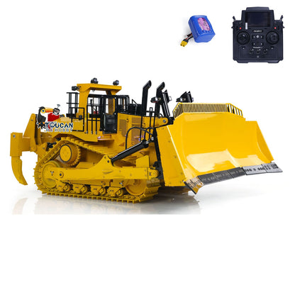 1/14 D11T 3-Plow RC Hydraulic Bulldozer PL18EV Sound Light Smoke