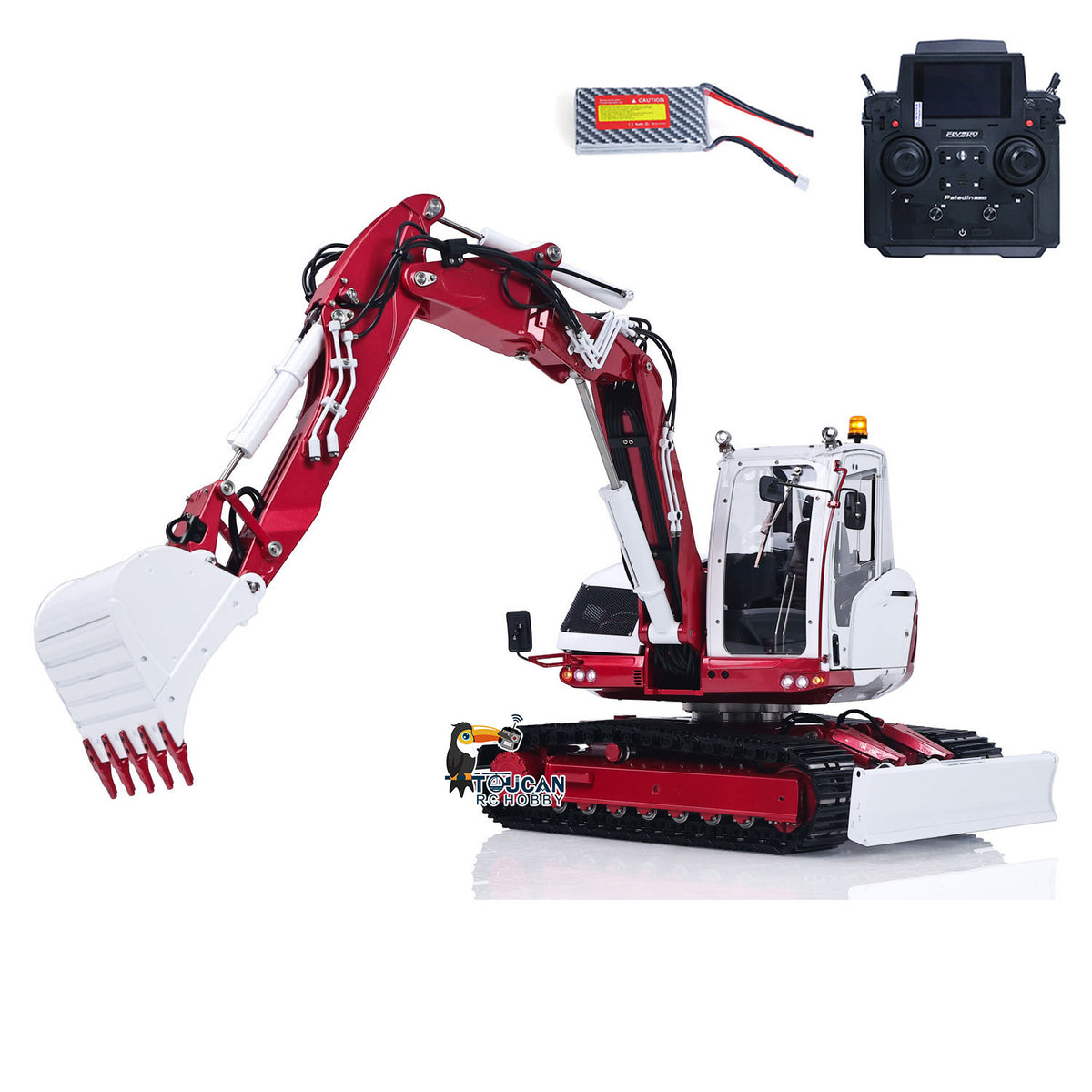 15MC LESU Metal 1/14 Hydraulic RC Excavator MC15 4 Arms Remote Control Digger Model 9 Ways Valve Dual Pumps Light Sound Radio Battery