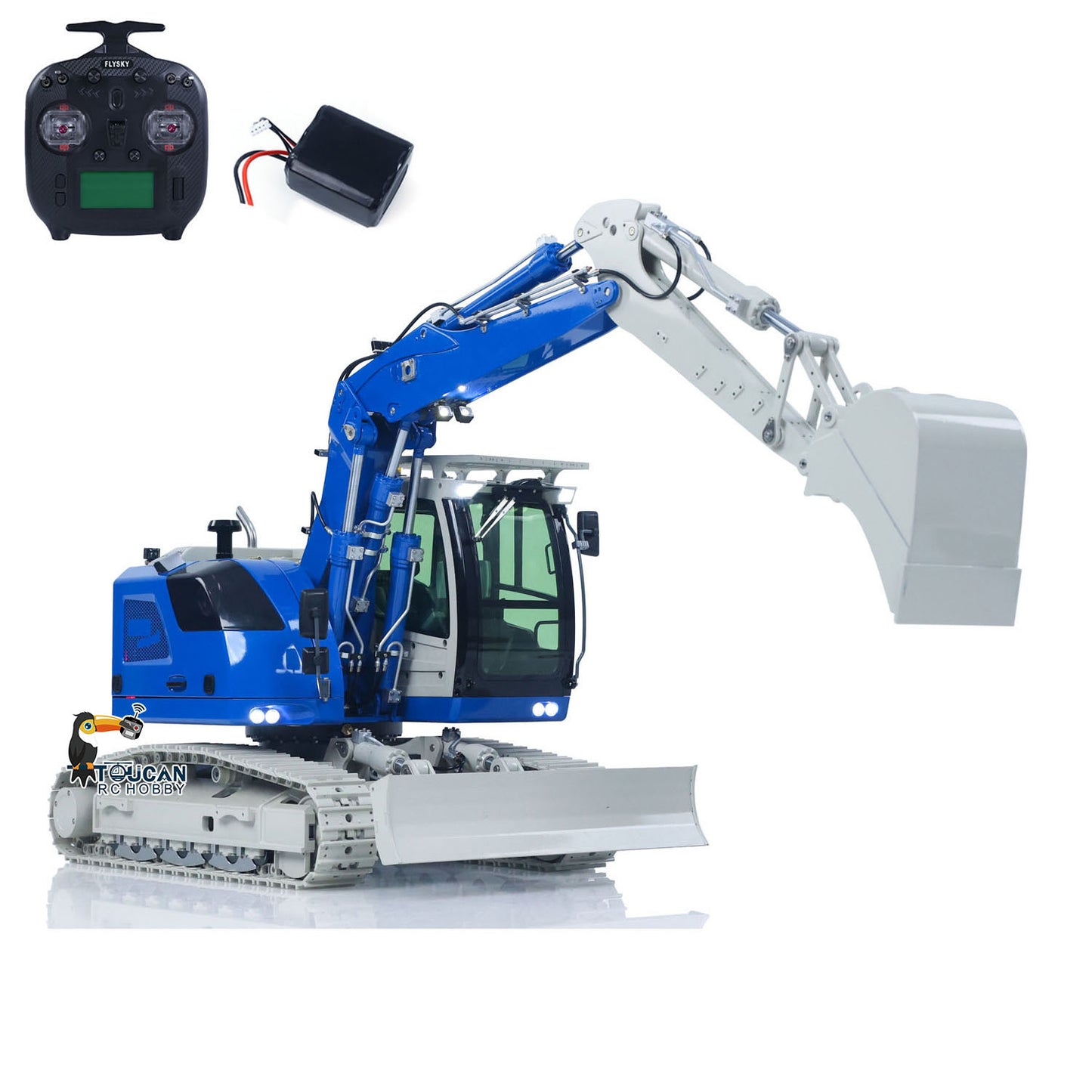 1/14 RC Hydraulic Excavator 914 5-ways Valve Metal Remote Control Digger Model Construction Vehicle